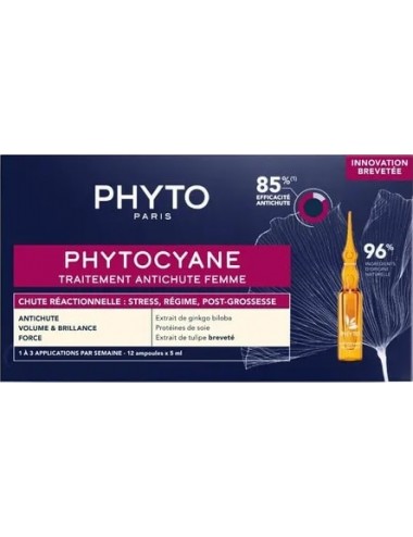 Phytocyane Traitement Antichute Réactionnelle Femme 12x5ml