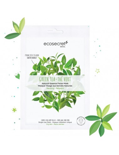 Eco Secret Masque Relaxant Visage aux Extraits Naturels  de Thé Vert 