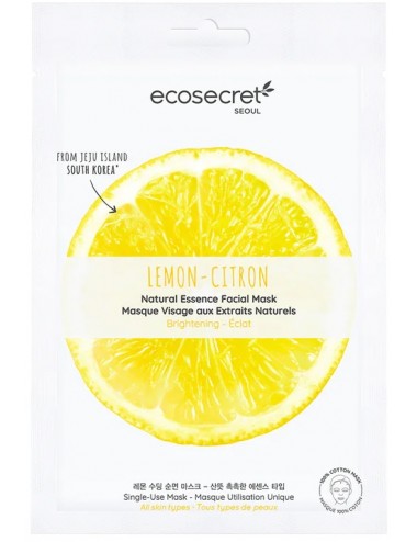 Ecosecret Masque Éclat Visage aux Extraits Naturels de Citron 