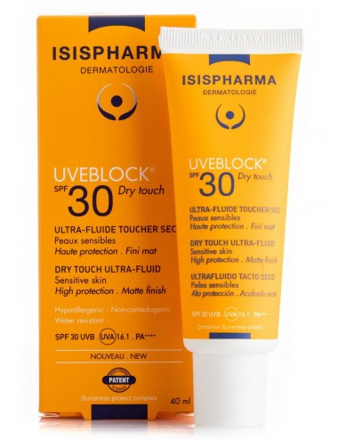 IsisPharma Uveblock SPF30 Dry Touch Ultra-Fluide Toucher Sec 40 ml 