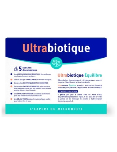 Nutrisanté Ultrabiotique Équilibre 30 Gélules Végétales