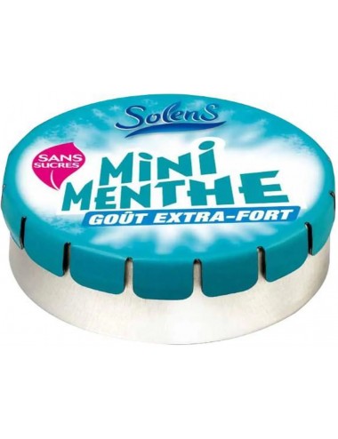 Solens Bonbons Mini Menthe Goût Extra Fort Sans Sucres 11.5g