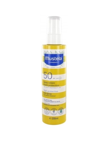 Mustela Spray Solaire Haute Protection Bébé-Enfant-Famille SPF50 200ml