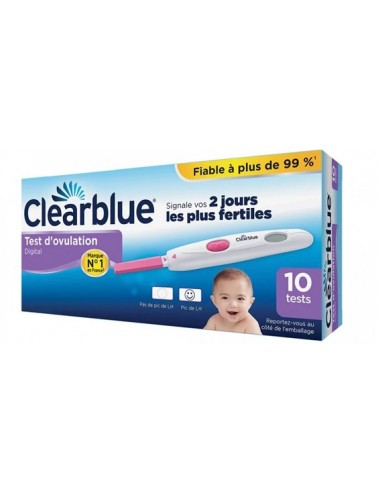 Clearblue Test d'ovulation Digital Boite de 10 Tests
