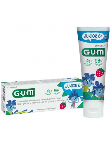 Gum Dentifrice Junior 6 ans et + Goût Fraise 50ml