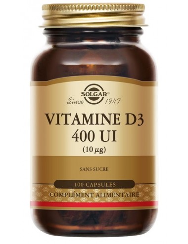 Solgar Vitamine D3 400 UI  100 gélules 
