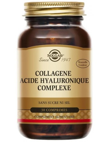 Solgar Collagène Acide Hyaluronique Complexe 30 Comprimés 