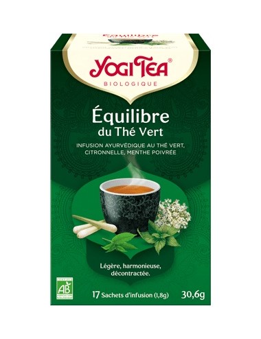 Yogi Tea Infusion Bio Équilibre du Thé Vert 17 Sachets
