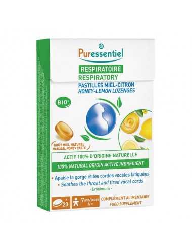 Puressentiel Respiratoire Pastilles Miel-Citron x20 Pastilles