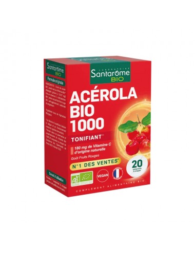 Santarome Bio Acerola 1000 Tonifiant - Bte 20 comprimés