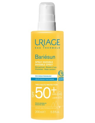 Uriage Bariésun - Spray Solaire Invisible Sans Parfum SPF50+ - Flacon 200ml