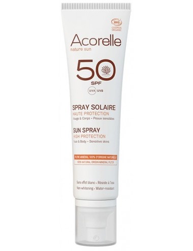 Acorelle Spray Solaire SPF50 BIO Certifié 100ml