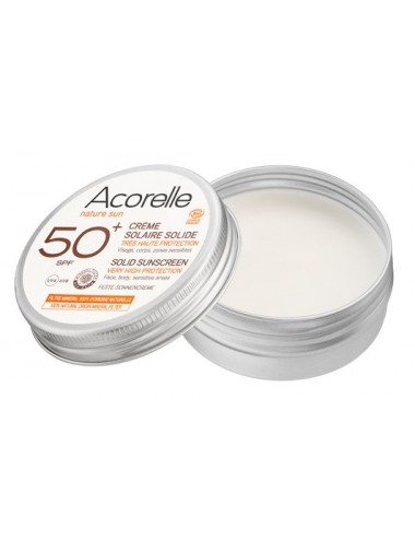 Acorelle Crème Solaire Solide SPF50+ BIO Certifiée 20g