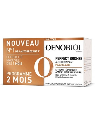Oenobiol Perfect Bronze Autobronzant Peau Claire 2x30 Capsules Végétales