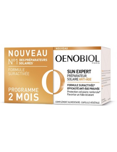 Oenobiol Sun Expert Préparateur Solaire Anti-Age 2x30 Capsules Végétales