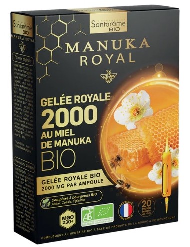 Santarome Bio Gelée Royale 2000 au Miel de Manuka Bio x20