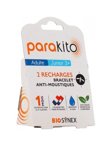 Parakito Recharges pour Bracelets Anti-Moustique x 2