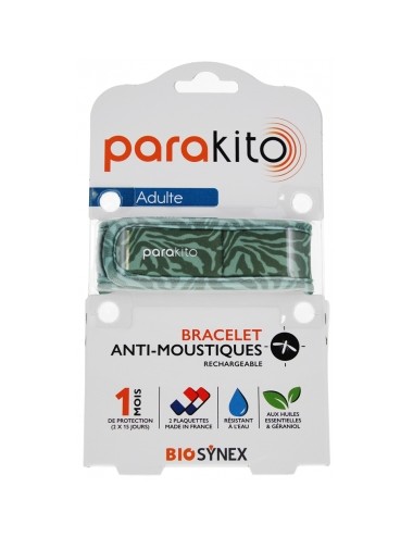 Parakito Bracelet Anti-Moustiques Rechargeable Adulte - Graphic Camouflage