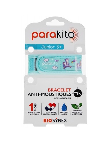 Parakito Bracelet Anti-Moustiques Rechargeable Junior - Licornes
