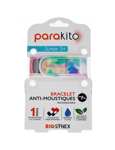 Parakito Bracelet Anti-Moustiques Rechargeable Junior - Tie & Dye