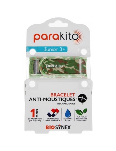 Parakito Bracelet Anti-Moustiques Rechargeable Junior - Camouflage