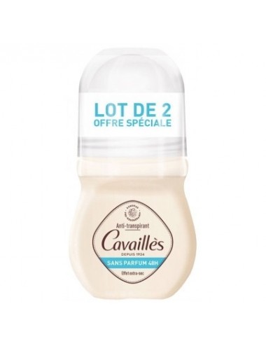 Rogé Cavaillès Déodorant Anti-transpirant Roll-on Sans Parfum 48h 2x50ml