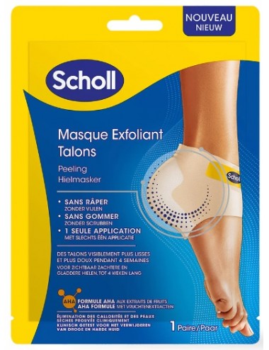 Scholl Masque Exfoliant Talons 1 paire