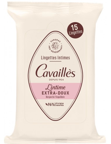 Rogé Cavaillès Lingettes Intimes Extra-Doux x 15