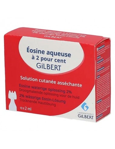 Gilbert Eosine Aqueuse à 2% boite de 10 x 2ml
