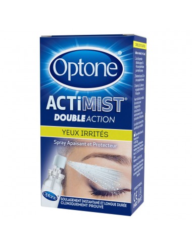 Optone ActiMist 2en1 Yeux Irrités Spray Apaisant et Protecteur 10ml