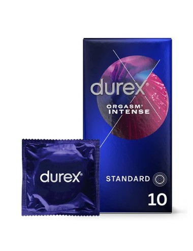 Durex Orgasm'Intense 10 Préservatifs perlés et nervurés