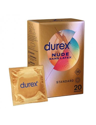 Durex Nude Sans Latex Sensation Peau contre Peau 20 Préservatifs