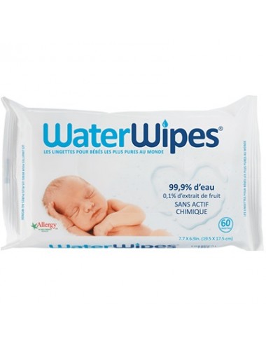 WaterWipes lingettes bébé 99.9% d'eau x60 Lingettes