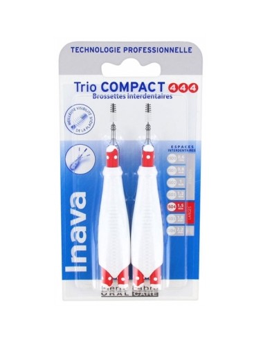 Inava Trio Compact 6 Brossettes Interdentaires ISO4 1,5 mm