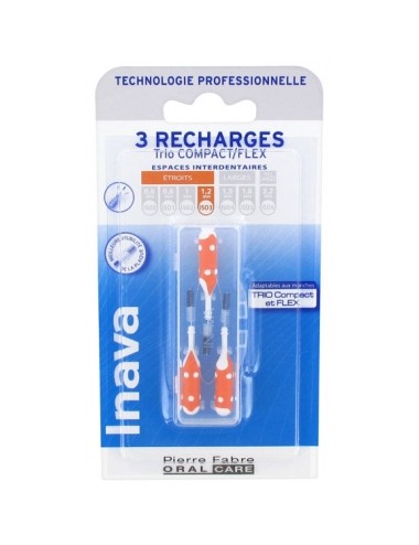 Inava Trio Brossettes 3 Recharges pour Trio Compact/Flex ISO3 1,2 mm
