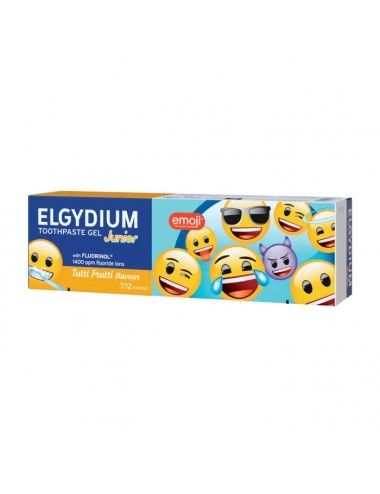 Elgydium Junior Emoji Arôme Tutti Frutti Dentifrice 7/12 ans 50ml