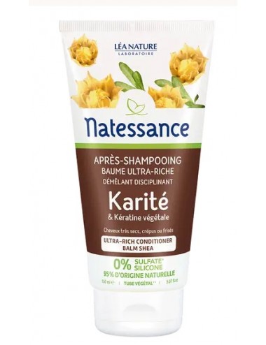 Natessance Après-Shampoing Baume Ultra - Riche Karité et Kératine Végétale 150ml 