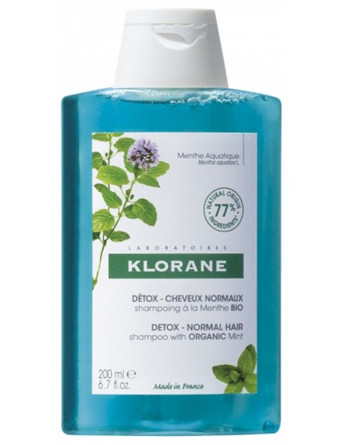 Klorane Shampoing à la Menthe aquatique BIO 200ml