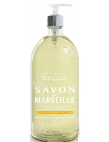 BeauTerra Savon de Marseille Huile d'Amande Douce / Aloe Vera 300 ml