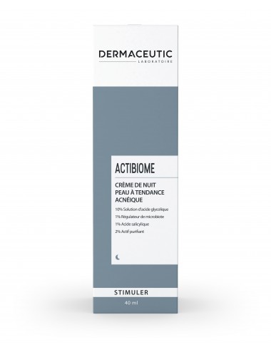 Dermaceutic Actibiome Crème de Nuit Peau à Tendance Acnéique 40ml