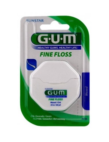 Gum Fine Floss Fil Dentaire Fin Ciré 55m