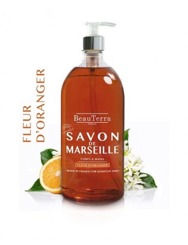 BeauTerra Savon de Marseille à la Fleur d'Oranger 300 ml