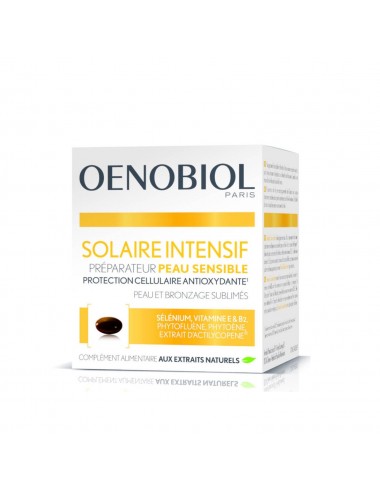 Oenobiol Solaire Intensif Préparateur Peau Sensible 30 Capsules