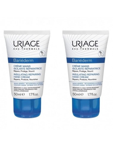 Uriage Bariéderm Crème Mains Isolante Réparatrice 2 x 50ml