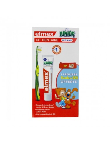 Elmex Kit Dentaire Junior 6-12ans Trousse Boule&Bill