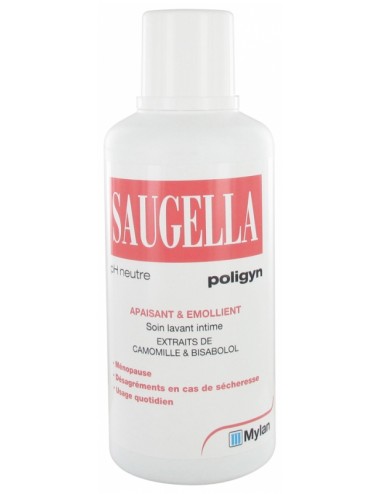 Saugella Poligyn Apaisant et Emollient Soin Lavant Intime 500 ml