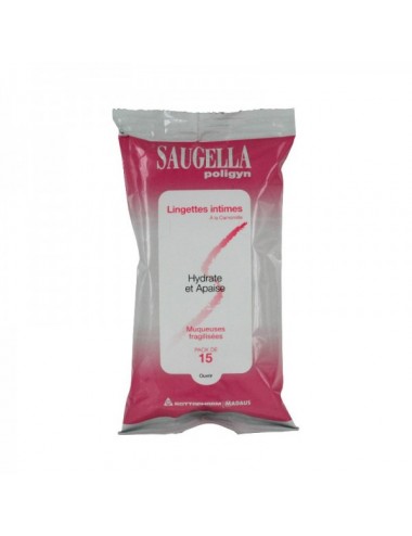 Saugella poligyn intime 15 lingettes
