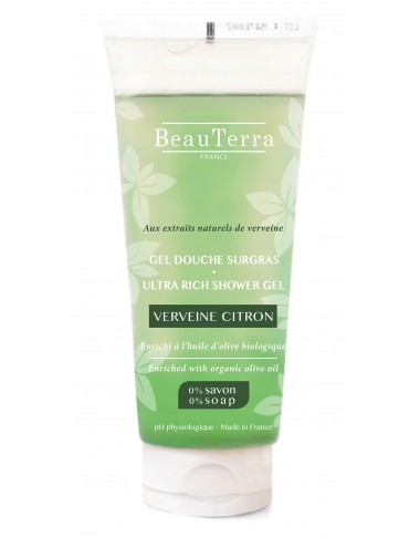 BeauTerra Gel Douche Surgras Verveine Citron 200ml