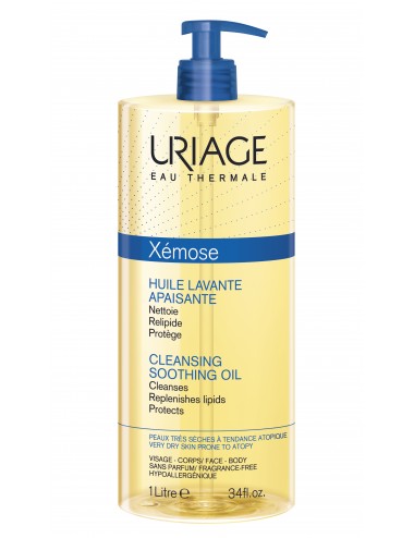 Uriage Xémose - Huile Lavante Apaisante - Flacon pompe 1L