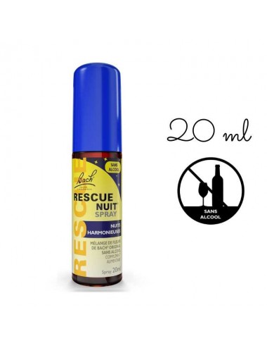 Fleurs de Bach Rescue Nuit Spray Sans Alcool 20ml